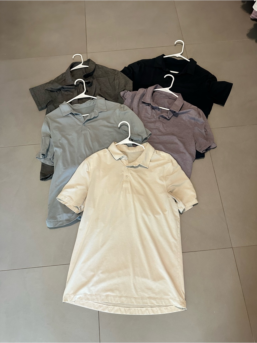 Men's Lululemon Short Sleeve Evolution Polo Shirt Bundle Size L